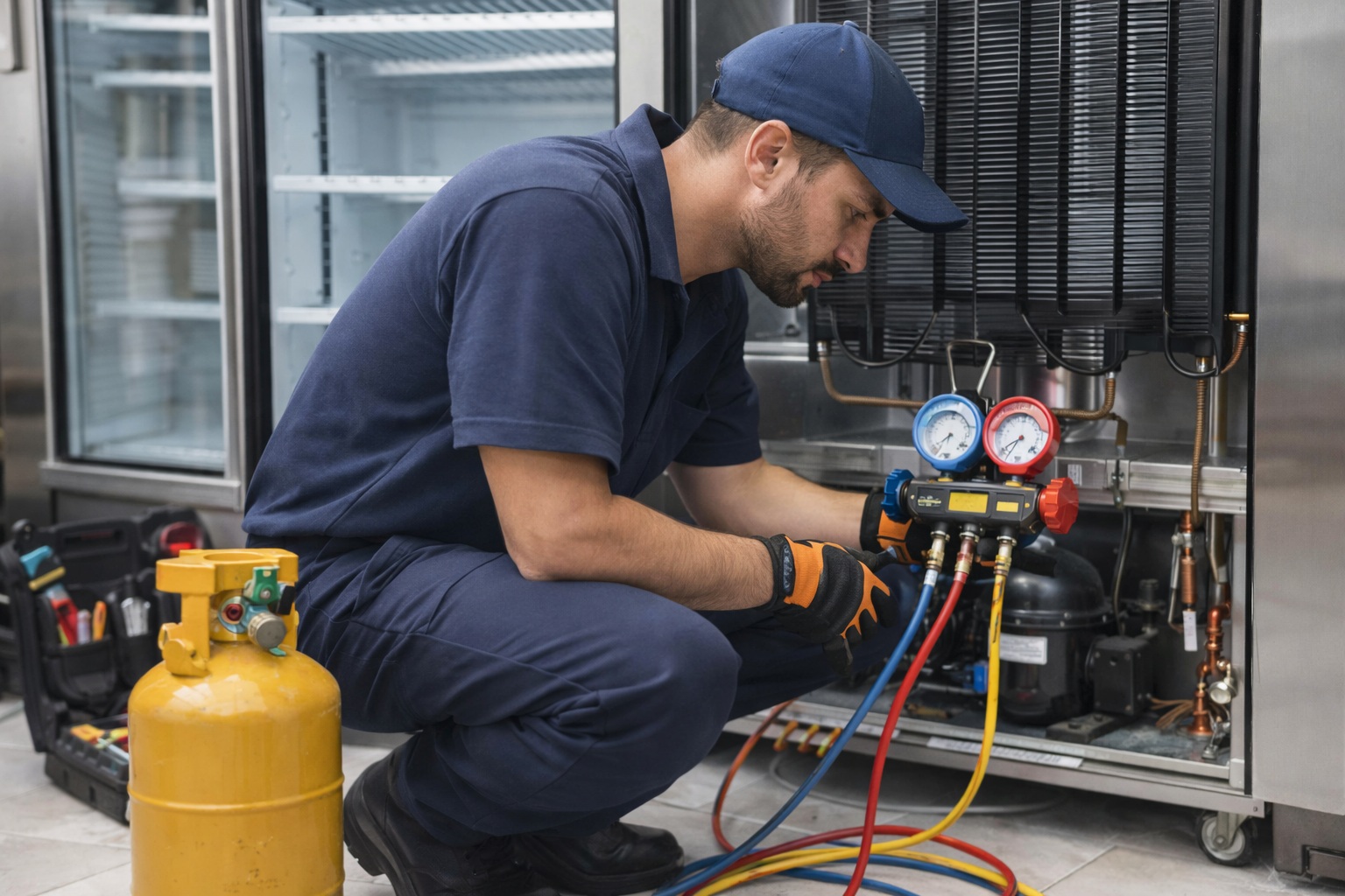 Commercial refrigeration unit serviced by Climax Energy